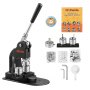 VEVOR Máquina para Hacer Chapas 25 mm Prensa de Pines de Metal y Plástico, Kit de Bricolaje para Personalizar Regalos, Accesorios de 500 Botones, Llave Hexagonal y Cortador Circular, Mango Ergonómico