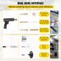 VEVOR Juego de Reparación de Abolladuras 3500 A 220 V, Extractor de Abolladuras para Coche 3500 A 220 V, con 2 Pistolas para Soldar, para Coche Herramientas de Reparación de Abolladura de Coche