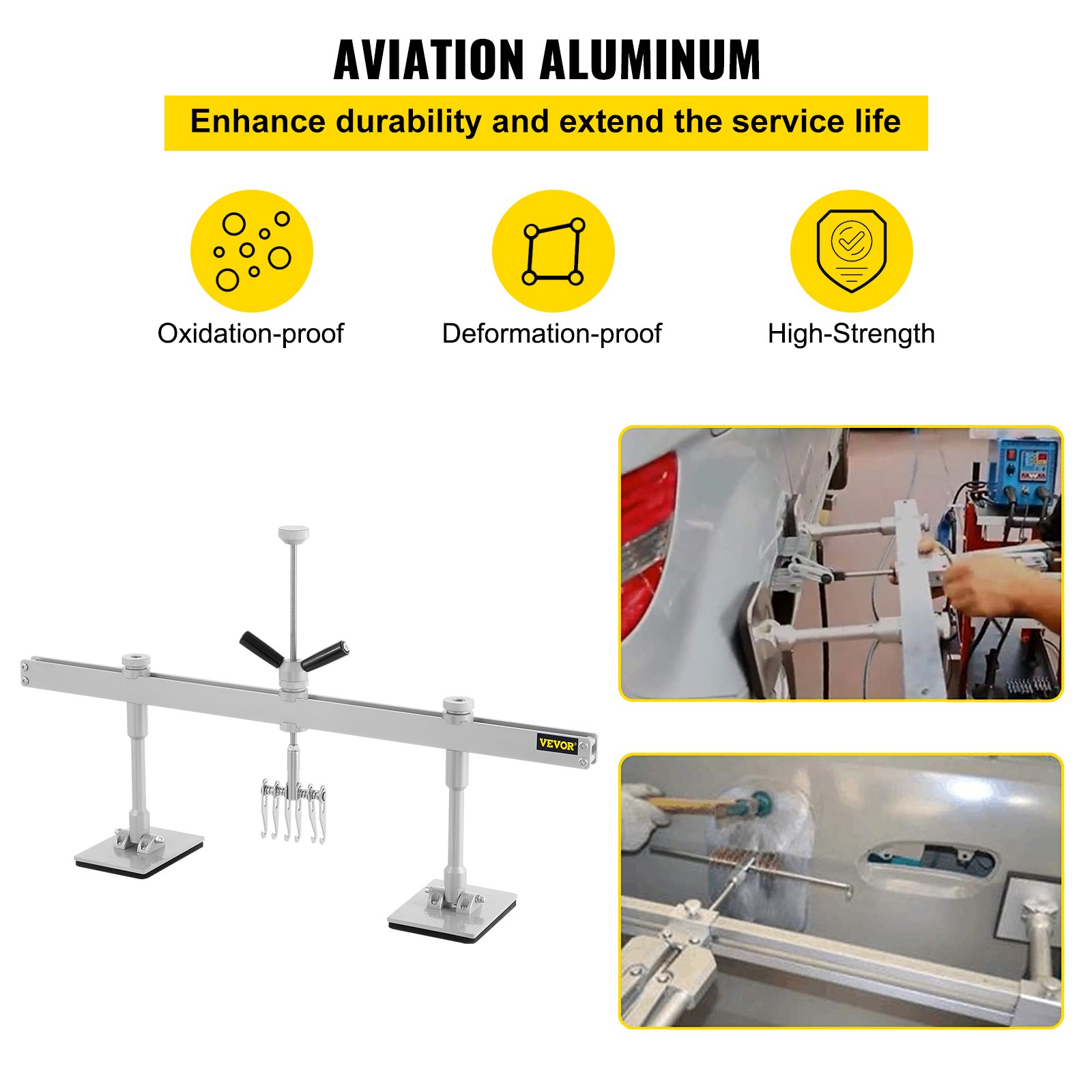 VEVOR Extractor de Abolladuras para Coche 85 CM Juego de Reparación de Abolladuras para Coche Herramientas de Reparación de Abolladura de Coche