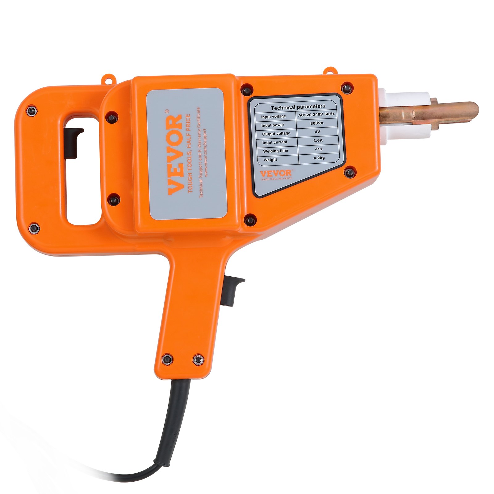 VEVOR Extractor de Clavos para Carrocería 800 VA Kit de Eliminación de Abolladuras de Carrocería 1600 A Máquina de Reparación de Abolladuras con Soldador por Puntos con Accesorios para Coches Camiones