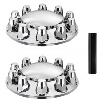 VEVOR Kit Combinado de Cubierta Eje Delantero ABS Φ 352 x 90 mm Plata Brillante
