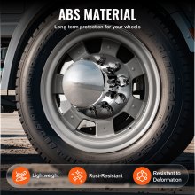 VEVOR Kit Combinado de Cubierta de Eje Trasero ABS Φ354 x 220 mm Plata Brillante
