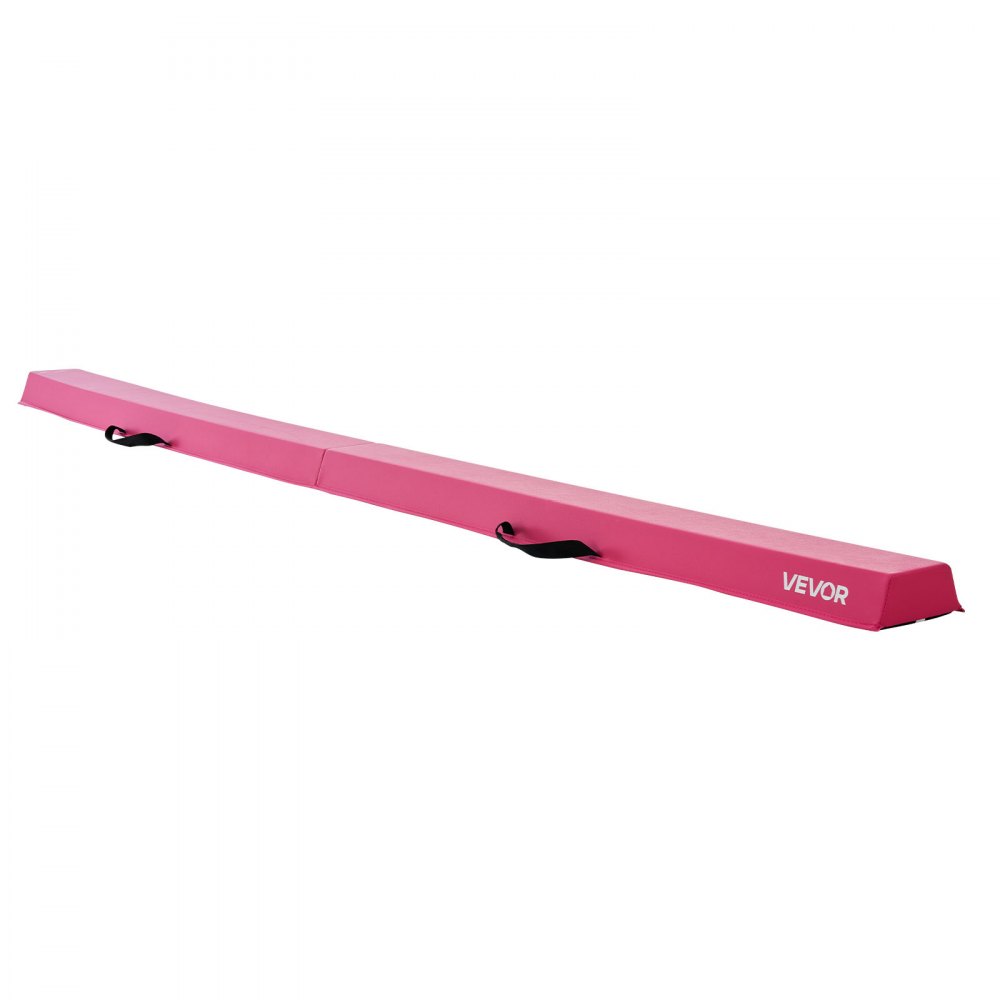 VEVOR Barra de Equilibrio para Niños, Plegable, Carga 90,7 kg, con Base Antideslizante, con Bolsa de Transporte, Color Rosa, para Uso Doméstico, Gimnasios o Entrenamiento, 2330 x 150 x 62 mm