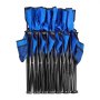 VEVOR Silla Plegable de 6 Plazas, Asiento de Banco Plegable con Bolsillos Laterales y Bolsa de Transporte, Banco Lateral para Gradas con Respaldo para Camping, Actividades al Aire Libre, Azul