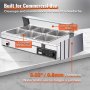 VEVOR Calentador de Bufé 6 x 11,4 L Baño de Agua Eléctrico Temperatura Ajustable 30-85 °C 1500 W Acero Inoxidable Calentador de Bufé Seco a Prueba de Quemaduras para Recalentar Comida Fiesta Nocturna