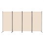 VEVOR Biombo Separador de Ambientes de 3464 x 1840 x 520 mm, Separador Plegable de Ambientes de 4 Paneles Mampara de Privacidad para Interiores, Separador de Ambientes para Oficina, Dormitorio, Beige