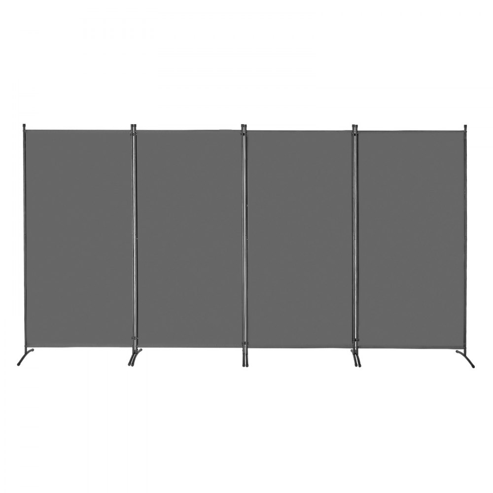 VEVOR Biombo Separador de Ambientes de 3464 x 1840 x 520 mm, Separador Plegable de Ambientes de 4 Paneles Mampara de Privacidad para Interiores, Separador de Ambientes para Oficina, Dormitorio, Gris