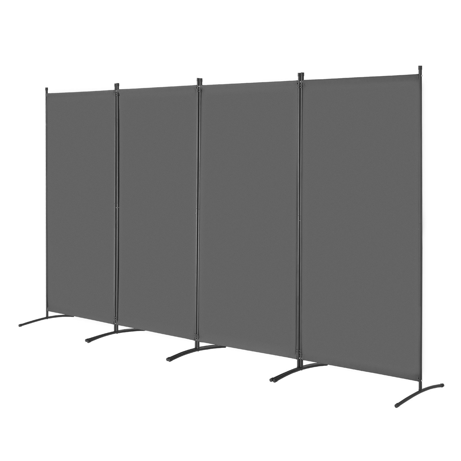 VEVOR Biombo Separador de Ambientes de 3464 x 1840 x 520 mm, Separador Plegable de Ambientes de 4 Paneles Mampara de Privacidad para Interiores, Separador de Ambientes para Oficina, Dormitorio, Gris
