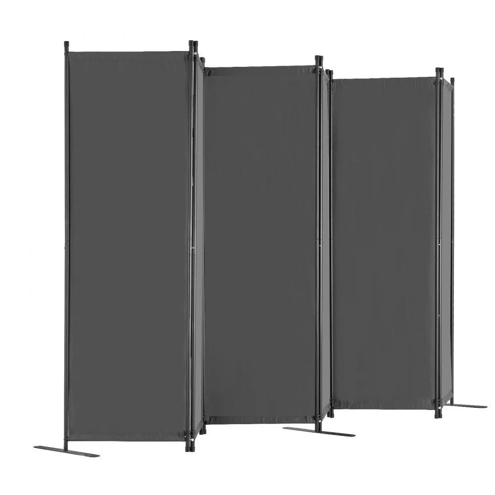 VEVOR Biombo Separador de Ambientes de 3110 x 1805 x 450 mm, Separador Plegable de Ambientes de 6 Paneles Mampara de Privacidad para Interiores, Separador de Ambientes para Oficina, Dormitorio, Gris