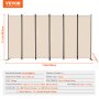 VEVOR Biombo Separador Plegable de Ambientes 6 Paneles 3110 x 1805 x 450mm Beige