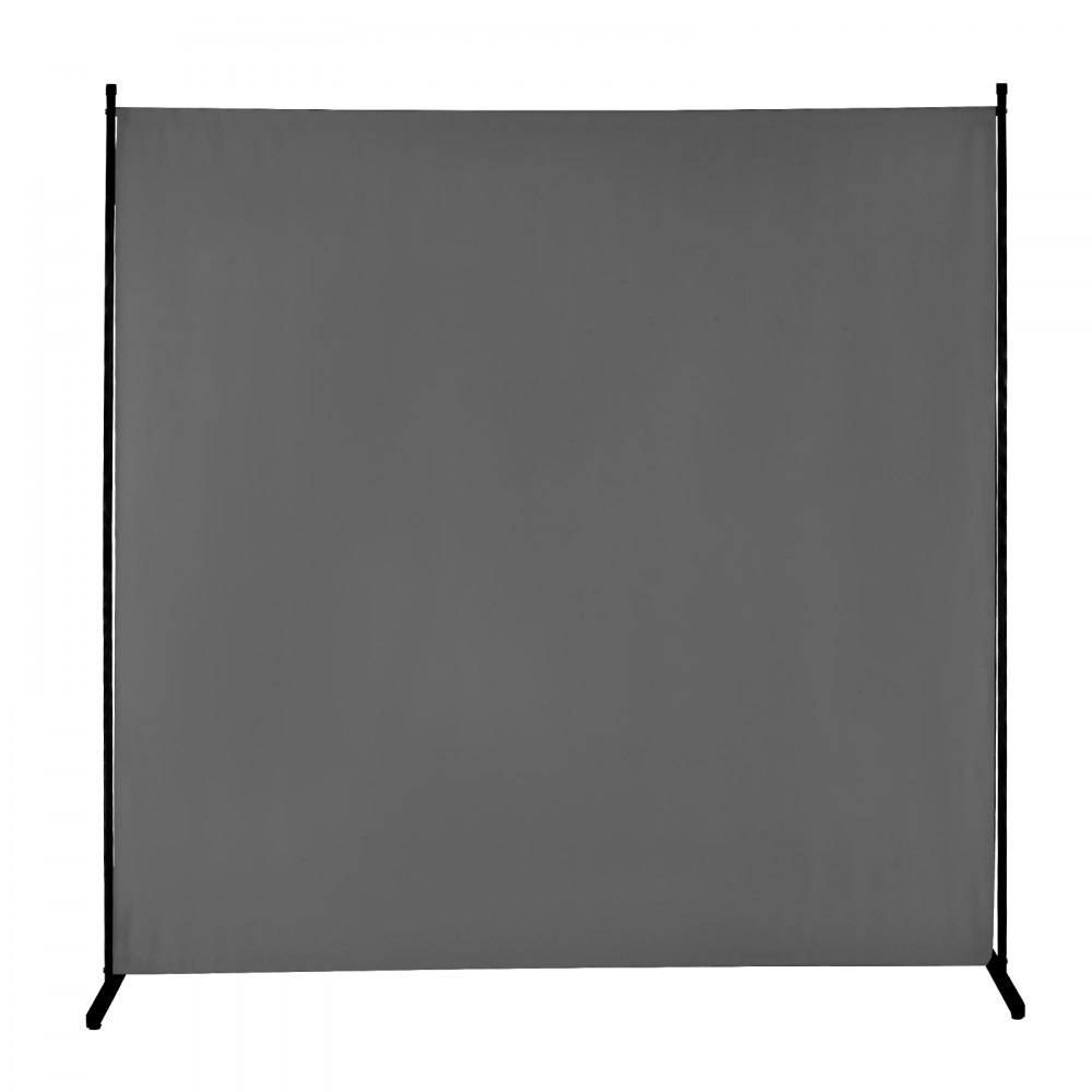 VEVOR Room Divider Single Panel Screen Partition Wall, 1.8 m Privacy Screen for Indoor Use, Room Divider, Freestanding Room Divider for Office Bedroom Gray