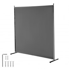 VEVOR Biombo Separador de Ambientes de un solo Panel 1810 x 1815 x 500 mm Gris