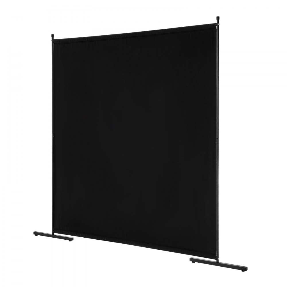VEVOR Biombo Separador de Ambientes de 1810 x 1815 x 500 mm, Panel Separador de Ambientes de un solo Panel Mampara de Privacidad para Interiores, Separador de Ambientes para Oficina, Dormitorio, Negro