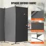 VEVOR Biombo Separador de Ambientes de 2600 x 1840 x 520 mm, Separador Plegable de Ambientes de 3 Paneles Mampara de Privacidad para Interiores, Separador de Ambientes para Oficina, Dormitorio, Gris