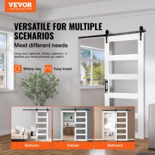 VEVOR Kit y Herrajes para Puerta Corredera de Vidrio de Granero 813x2134mm