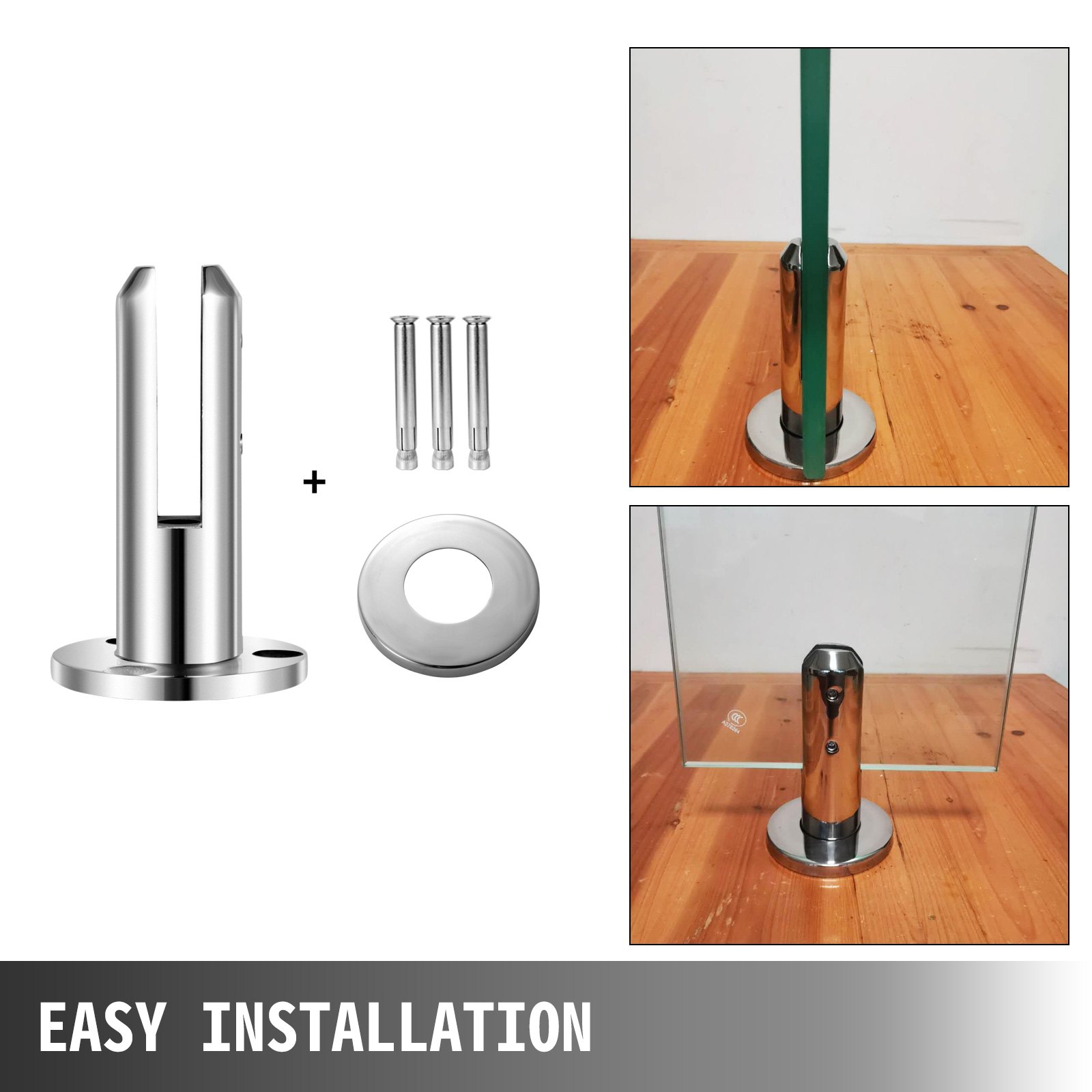 Vevor Pinzas Para Cristal De Acero Inoxidable 5 Pcs, Dimensión 100 X 160 Mm