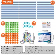 VEVOR Kit de Construcción de Carpas y Fortalezas para Niños 180 PCS de Castillo