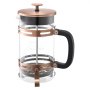 VEVOR Cafetera Francesa de Vidrio de Borosilicato 1 L, con Filtro de Acero Inoxidable, Tetera Francesa Grande, para Café Frío, para Camping, Viajes, Hogar y Cocina, Cobre, 170 x 105 x 215 mm