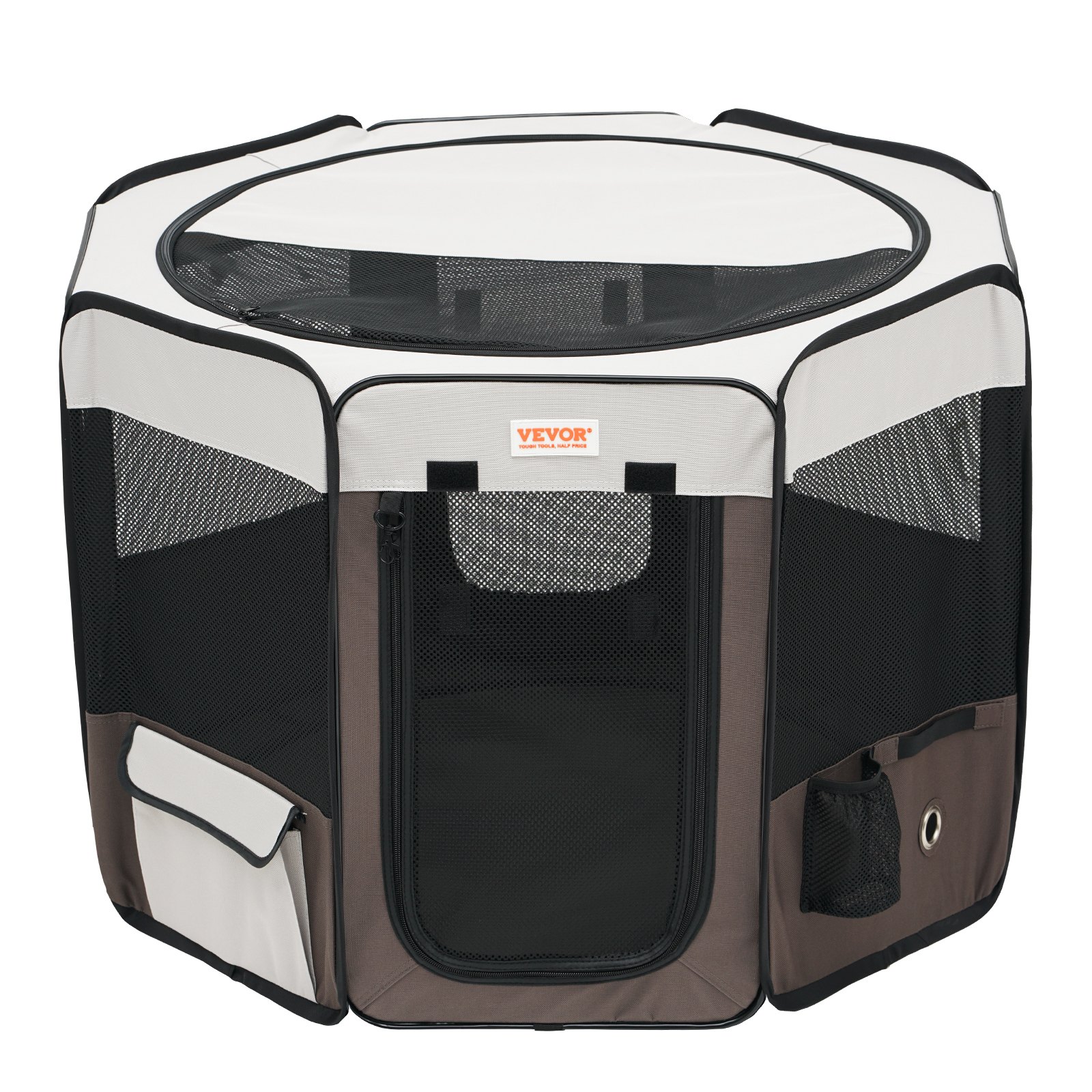 VEVOR Parque Infantil Portátil para Perros 914x914x584 mm Parque Infantil Plegable para Cachorros y Gatos Cremallera de Tela Oxford Impermeable 600D para Viajes, Camping, Actividades al Aire Libre