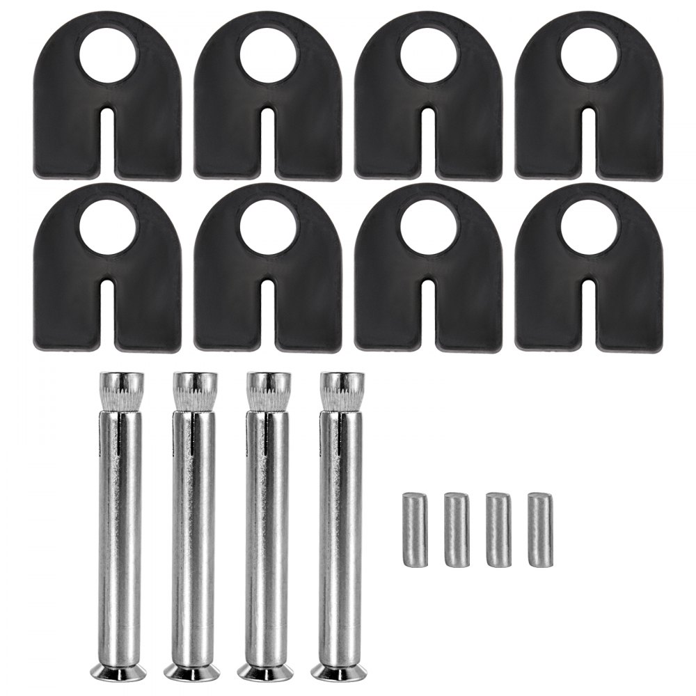 Vevor Columna Mediano Barandilla De Cristal Acero Altura De 102 Cm 4 Abrazaderas