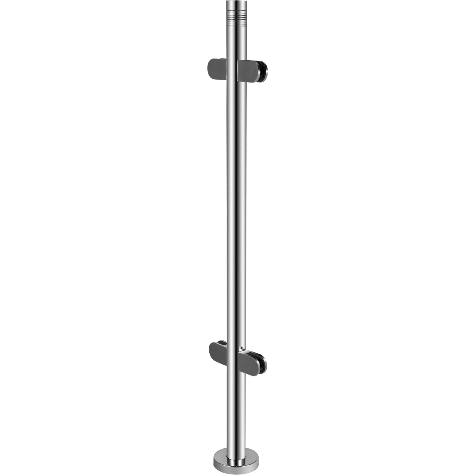Vevor Columna Mediano Barandilla De Cristal Acero Altura De 102 Cm 4 Abrazaderas