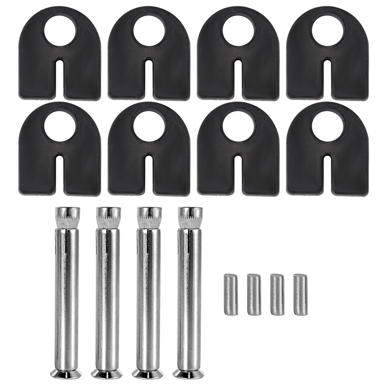 Vevor Columna Mediano Barandilla De Cristal Acero Altura De 102 Cm 4 Abrazaderas