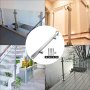 Vevor Escalera De Barandilla De Cristal Acero Altura De 98 Cm Con 2 Abrazaderas