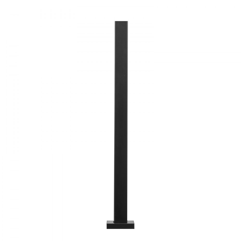 VEVOR Abrazadera de vidrio, soporte de barandilla de vidrio de 35.83 "de altura para vidrio templado de 0.39 "-0.47 "de espesor, abrazadera de montaje de vidrio de acero inoxidable 304, soporte de estante de vidrio para balcón, jardín, cubierta, escalera, negro