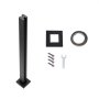 VEVOR Abrazadera de vidrio, soporte de barandilla de vidrio de 37.4" de altura para vidrio templado de 0.39"-0.47" de espesor, abrazadera de montaje de vidrio de acero inoxidable 304, soporte de estante de vidrio para balcón, jardín, cubierta, escalera, negro