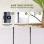 Divisor de ambientes VEVOR con 6 clips de conexión, soporte de acero al carbono y base de metal para un soporte estable.