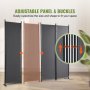 Divisor de ambientes VEVOR con paneles ajustables y hebillas para personalizar el tamaño y la forma.