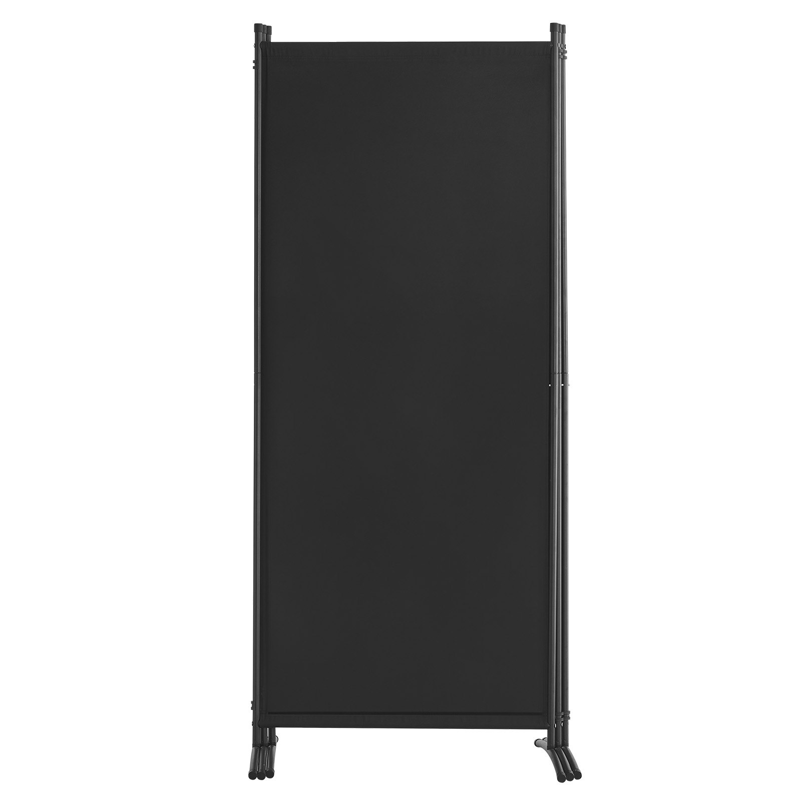 VEVOR Biombo Separador Plegable 3 Paneles con Marco de Acero al Carbono y Tela de poliéster Separador de Ambientes de Privacidad 228x52x184 cm para Oficina, Dormitorio, Comedor, Estudio, Negro