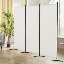 VEVOR Biombo Separador Plegable de Ambientes 3 Paneles 228x52x184 cm, Blanco