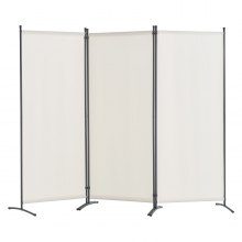 VEVOR Biombo Separador Plegable de Ambientes 3 Paneles 228x52x184 cm, Blanco