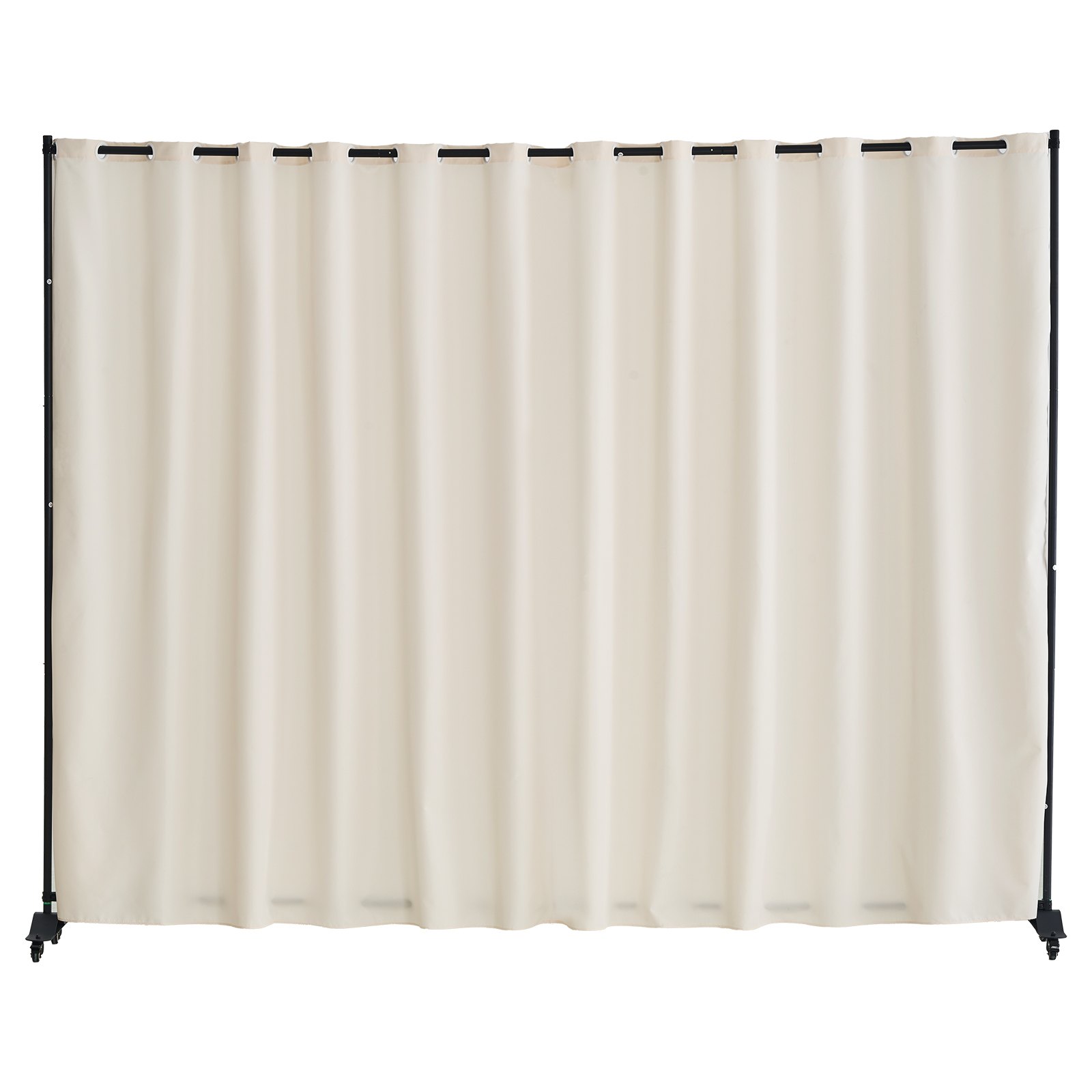 VEVOR Biombo Separador 308,5x45x245,5 cm Biombo Portátil con Ruedas Tela de Poliéster Separador de Ambientes de Privacidad con Ruedas para Oficina, Hospital, Dormitorio, Comedor, Estudio, Beige