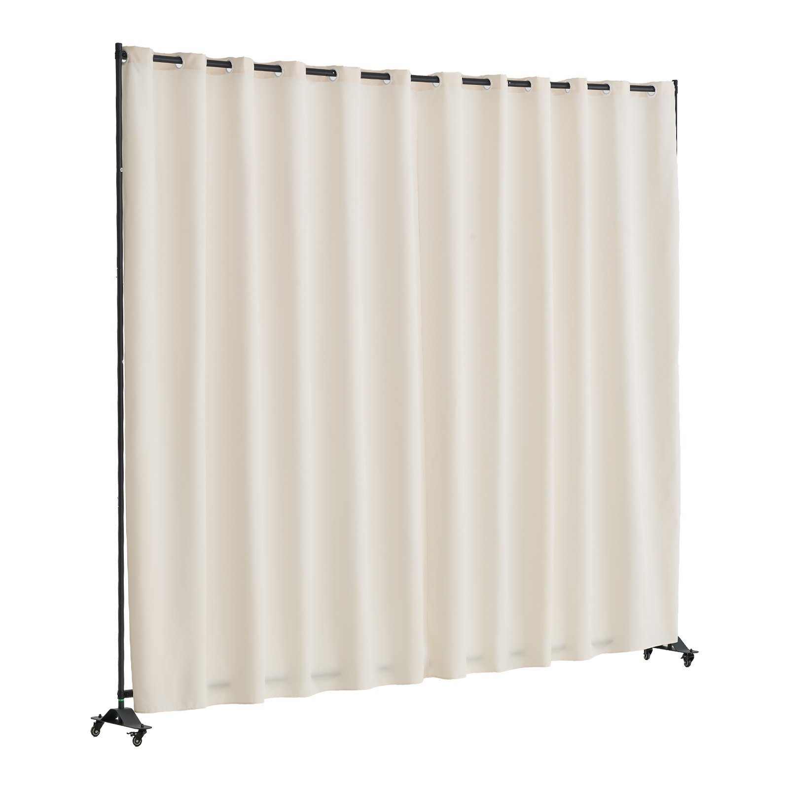 VEVOR Biombo Separador 308,5x45x245,5 cm Biombo Portátil con Ruedas Tela de Poliéster Separador de Ambientes de Privacidad con Ruedas para Oficina, Hospital, Dormitorio, Comedor, Estudio, Beige