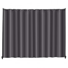 VEVOR Separador de Ambientes Panel Portátil con Ruedas 308,5x45x245,5 cm, Gris