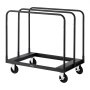 VEVOR Drywall Cart Dolly, 816 kg Load Capacity, Steel Panel Truck Cart with 12.5 mm Swivel Casters, Lumber Drywall Dolly with with Tie-Down Strap & 3 Side Handrails for Factory, Warehouse, Garage, Black