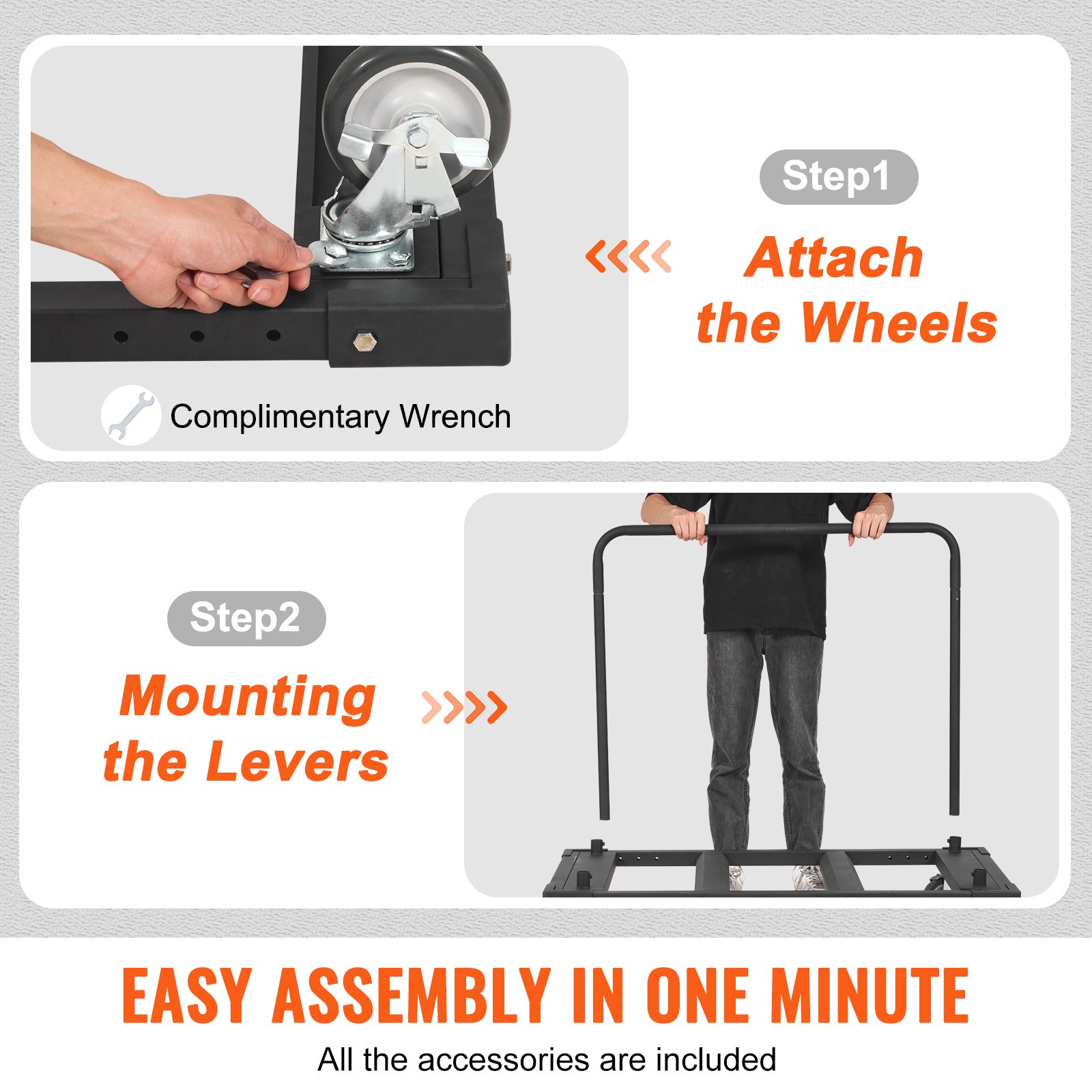 VEVOR Carro para Manipulación de Paneles de Yeso Capacidad de Carga de 816 kg Carro Portaplatos con Ruedas giratorias de 360°, Manipulación Móvil para Paneles de Construcción, Garaje, Hogar, Almacén