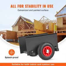 VEVOR Carro para Manipulación de Paneles de Yeso Capacidad de Carga de 272 kg Carro Portaplatos con Ruedas Neumáticas de Bloqueo, Manipulación Móvil para Paneles de Construcción, Garaje, Hogar, Jardín