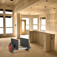VEVOR Carro para Manipulación de Paneles de Yeso Capacidad de Carga de 272 kg Carro Portaplatos con Ruedas Neumáticas de Bloqueo, Manipulación Móvil para Paneles de Construcción, Garaje, Hogar, Jardín