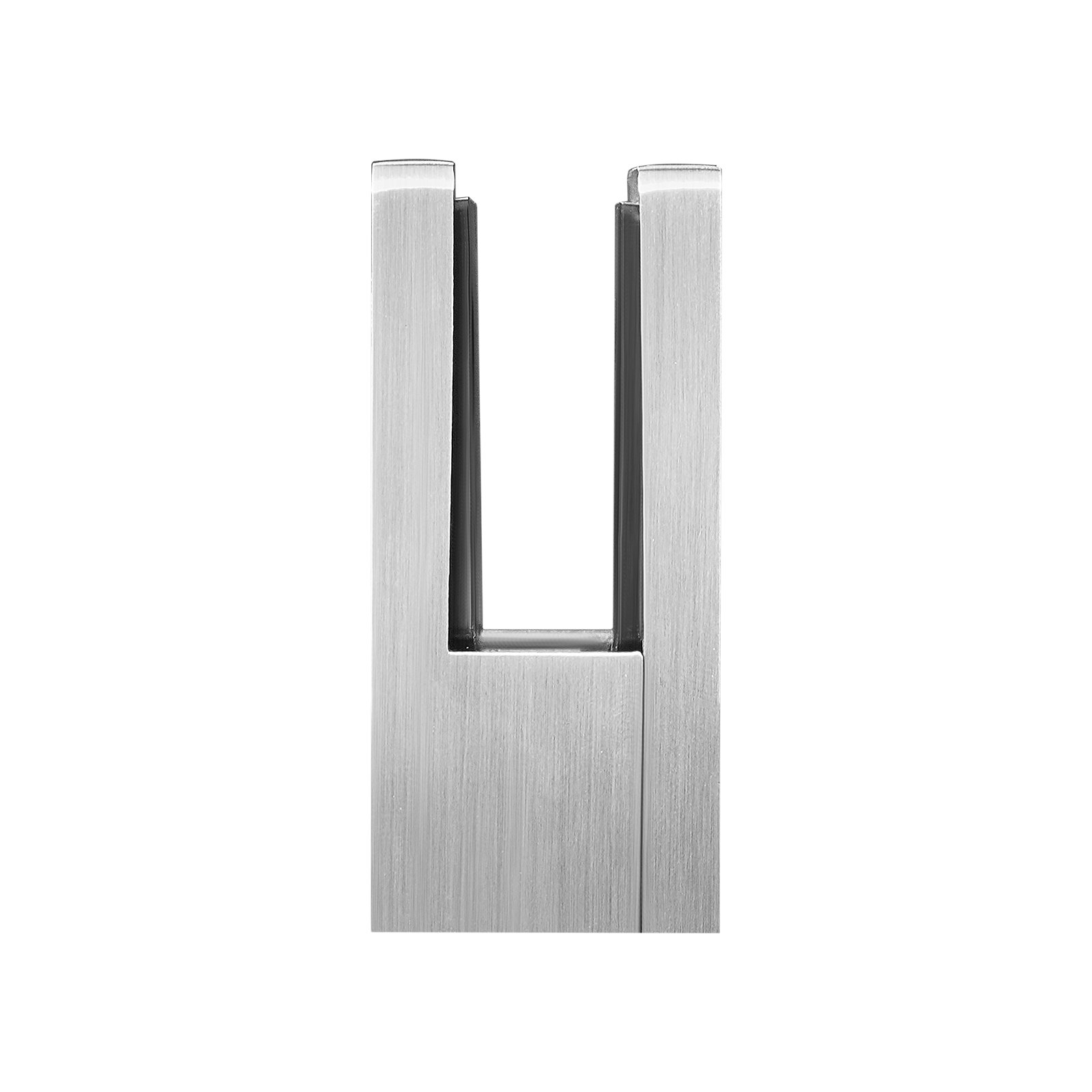 VEVOR Glass Clamp, 4-Piece Square Glass Railing Bracket for 0.31"-0.47" Tempered Glass, 304 Stainless Steel Glass Mounting Clamp, Glass Shelf Bracket for Balcony, Garden, Pool, Stairs, Silver