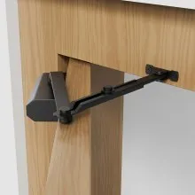 VEVOR Cierrapuertas Automático para Uso Comercial Privado Carga 68 kg Cierrapuertas de Aluminio Fundido Cierrapuertas Tamaño Ajustable con Carcasa de Tope Hidráulico Tres Métodos de Instalación Negro
