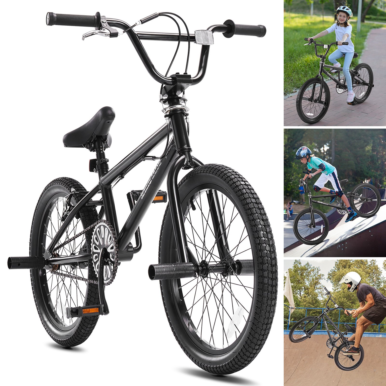 VEVOR Bicicleta BMX Bicicleta de Estilo Libre con Ruedas de 50,8cm Bicicleta de Carreras BMX con Rotor de 360° para Principiantes y Ciclistas Avanzados Bicicletas BMX Marco de Aleación de Aluminio