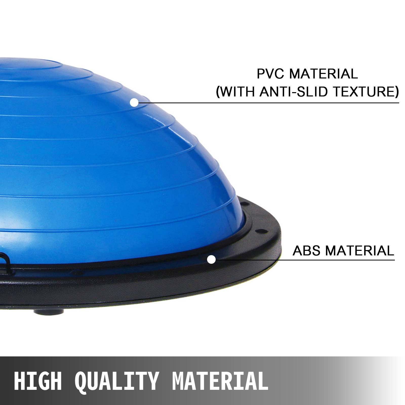 Bosu Balance Trainer Pelota de Gimnasia Bola de Equilibrio para Entranamiento Pilates Media Pelota Equilibrio Media Bola de Gimnasia Color Azul