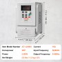 VEVOR vfd 2,2kw at1-2200x, 3hp, 10a, dimensiones 4,9x5x7,3 in, entrada 50/60hz, salida 0-400hz.