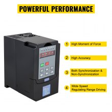 VEVOR Variador de frecuencia Vfd 5,5kW 220V Convertidor de frecuencia Entrada de 1 o 3 fases Inversor de frecuencia con velocidad de salida de 3 fases