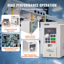 VEVOR Inversor de Frecuencia 3kW 14A 4HP Entrada Monofásica a Salida Trifásica