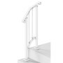 VEVOR Pasamanos para Escaleras 1-2 Escalones Barandillas de Acero al Carbono de Transición con Kit de Instalación Barandillas para Escalones de Hormigón, Porches, Terrazas, Arco Retro, Blanco