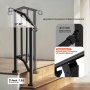 VEVOR Pasamanos para Escaleras 1-2 Escalones Arco Retro para Porche, Negro